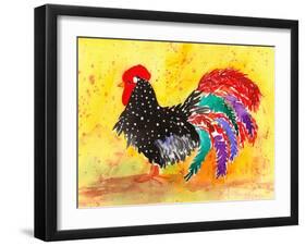 Farm House Rooster I-Beverly Dyer-Framed Art Print