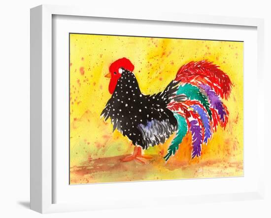 Farm House Rooster I-Beverly Dyer-Framed Art Print