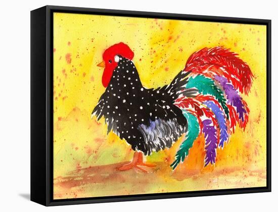 Farm House Rooster I-Beverly Dyer-Framed Stretched Canvas