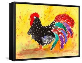 Farm House Rooster I-Beverly Dyer-Framed Stretched Canvas