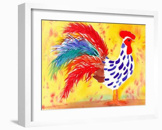 Farm House Rooster II-Beverly Dyer-Framed Art Print