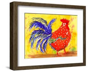 Farm House Rooster III-Beverly Dyer-Framed Art Print