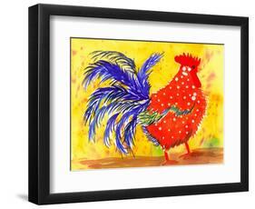 Farm House Rooster III-Beverly Dyer-Framed Art Print