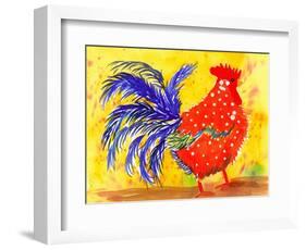 Farm House Rooster III-Beverly Dyer-Framed Art Print