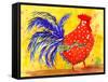 Farm House Rooster III-Beverly Dyer-Framed Stretched Canvas