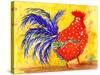 Farm House Rooster III-Beverly Dyer-Stretched Canvas