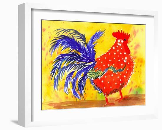 Farm House Rooster III-Beverly Dyer-Framed Art Print