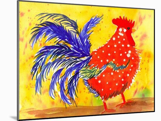 Farm House Rooster III-Beverly Dyer-Mounted Art Print