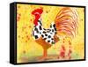 Farm House Rooster IV-Beverly Dyer-Framed Stretched Canvas