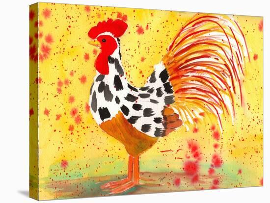 Farm House Rooster IV-Beverly Dyer-Stretched Canvas