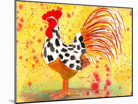 Farm House Rooster IV-Beverly Dyer-Mounted Art Print