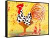 Farm House Rooster IV-Beverly Dyer-Framed Stretched Canvas