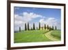 Farm House with Cypress Tree-Markus Lange-Framed Photographic Print