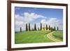 Farm House with Cypress Tree-Markus Lange-Framed Photographic Print