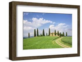 Farm House with Cypress Tree-Markus Lange-Framed Photographic Print