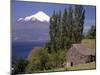 Farm House with Mountain in Background, Chile-Walter Bibikow-Mounted Photographic Print