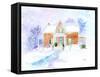 Farm House-Jennifer Zsolt-Framed Stretched Canvas