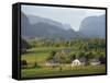 Farm Houses and Mountains, Vinales Valley, Cuba, West Indies, Caribbean, Central America-Christian Kober-Framed Stretched Canvas