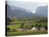 Farm Houses and Mountains, Vinales Valley, Cuba, West Indies, Caribbean, Central America-Christian Kober-Stretched Canvas