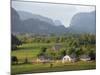 Farm Houses and Mountains, Vinales Valley, Cuba, West Indies, Caribbean, Central America-Christian Kober-Mounted Photographic Print