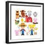 Farm Illustration-Svetlana Peskin-Framed Premium Giclee Print