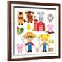 Farm Illustration-Svetlana Peskin-Framed Art Print