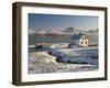 Farm in Borgarfjordur Eystri Fjord, Mount Burfell, 464M-Patrick Dieudonne-Framed Photographic Print