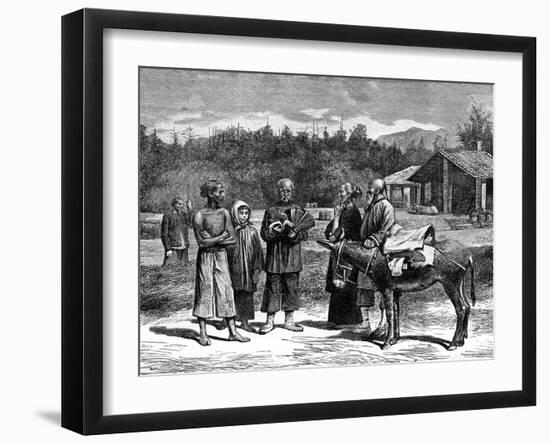 Farm in Canton Province, China, Late 19th Century-Adrien Marie-Framed Giclee Print