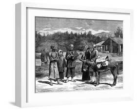 Farm in Canton Province, China, Late 19th Century-Adrien Marie-Framed Giclee Print