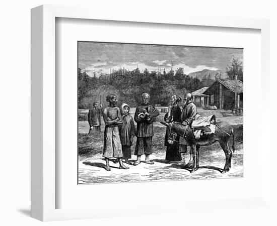 Farm in Canton Province, China, Late 19th Century-Adrien Marie-Framed Giclee Print