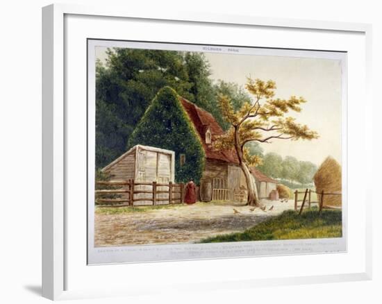 Farm in Kilburn Park, Edgware Road, Paddington, London, C1865-null-Framed Giclee Print