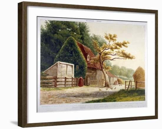 Farm in Kilburn Park, Edgware Road, Paddington, London, C1865-null-Framed Giclee Print