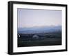 Farm in Mountain Valley - Rockies, Calgary, Banff-null-Framed Photographic Print