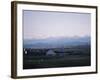 Farm in Mountain Valley - Rockies, Calgary, Banff-null-Framed Photographic Print