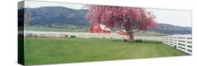 Farm in Spring, Wallowa Valley, Oregon, USA-Terry Eggers-Stretched Canvas