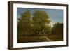 Farm in the Landes, 1844-67 (Oil on Canvas)-Theodore Rousseau-Framed Premium Giclee Print