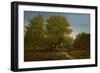 Farm in the Landes, 1844-67 (Oil on Canvas)-Theodore Rousseau-Framed Premium Giclee Print