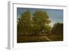 Farm in the Landes, 1844-67 (Oil on Canvas)-Theodore Rousseau-Framed Premium Giclee Print