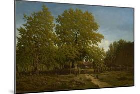 Farm in the Landes, 1844-67 (Oil on Canvas)-Theodore Rousseau-Mounted Premium Giclee Print