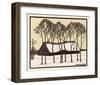 Farm in the Snow, 1918-Julie de Graag-Framed Art Print