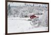 Farm In The Snow-Vladimir Kostka-Framed Photographic Print