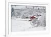 Farm In The Snow-Vladimir Kostka-Framed Photographic Print