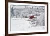 Farm In The Snow-Vladimir Kostka-Framed Photographic Print