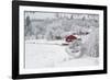 Farm In The Snow-Vladimir Kostka-Framed Photographic Print