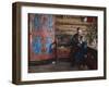 Farm Interior with Granddaughter-Fritz Thaulow-Framed Giclee Print