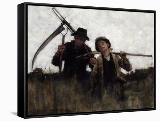 Farm Labourers, (1875-1929)-Henry Herbert La Thangue-Framed Stretched Canvas