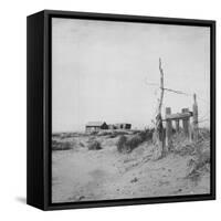 Farm Land in Drought-Stricken Area, Barren Land-null-Framed Stretched Canvas