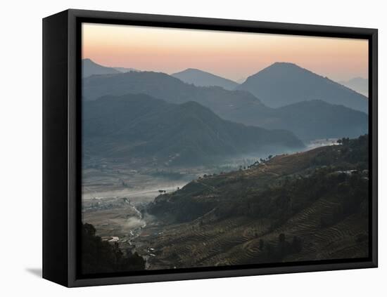 Farm Land, Pokhara Valley, Gandak, Nepal, Himalayas, Asia-Mark Chivers-Framed Stretched Canvas