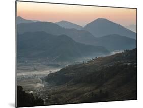 Farm Land, Pokhara Valley, Gandak, Nepal, Himalayas, Asia-Mark Chivers-Mounted Photographic Print