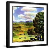 "Farm Landscape,"April 1, 1942-J. Steuart Curry-Framed Giclee Print